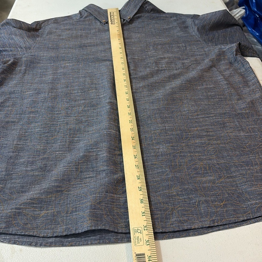 ROWM Long Sleeve Button Down Shirt Mens Size XLT Blue 85% Cotton‎ - Picture 7 of 11